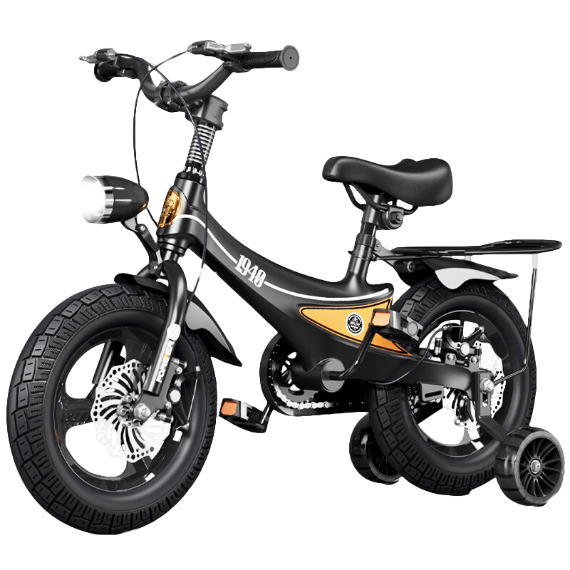 永久（FOREVER）鎂合金兒童自行車3-4-6-10歲男女孩學(xué)生大童單車城市腳踏車 中國紅【輻條輪】抱剎+豪華禮包 14寸(適合身高95-105cm)
