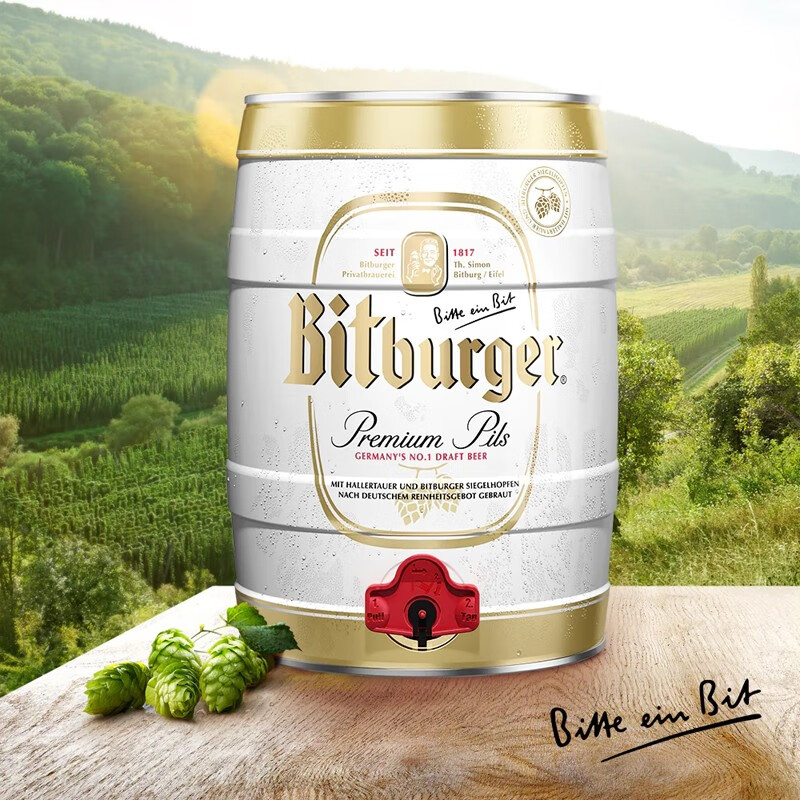 碧堡皮尔森啤酒 5L*1桶 德国原装进口5升桶原碧特博格啤酒 5L 1桶 （到2025/2/18）