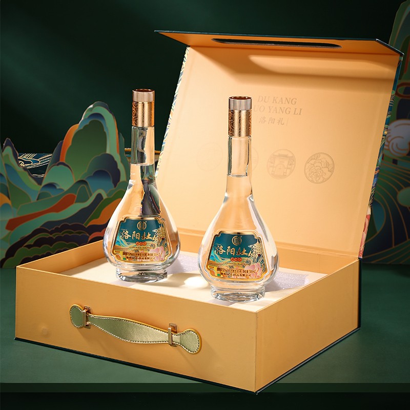 杜康酒祖杜康洛阳礼52度浓香型白酒500ml*2双支礼盒洛阳杜康酒送礼 52度 500mL 2瓶 礼盒装