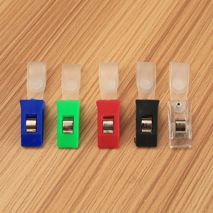 胸卡夹子工作证件套卡扣加厚弹簧塑料水晶新夹工胸牌夹套装 水晶新夹