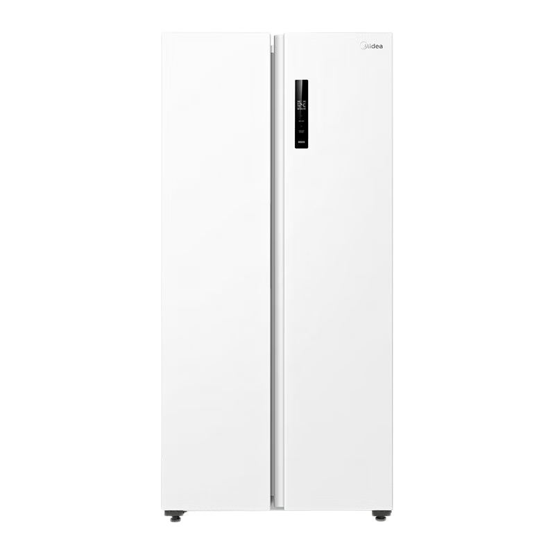 美的（Midea）470L一级能效双开门变频对开门智能家电风冷无霜超薄机身大容量可嵌入家用冰箱 MR-490WKPZE 极地白
