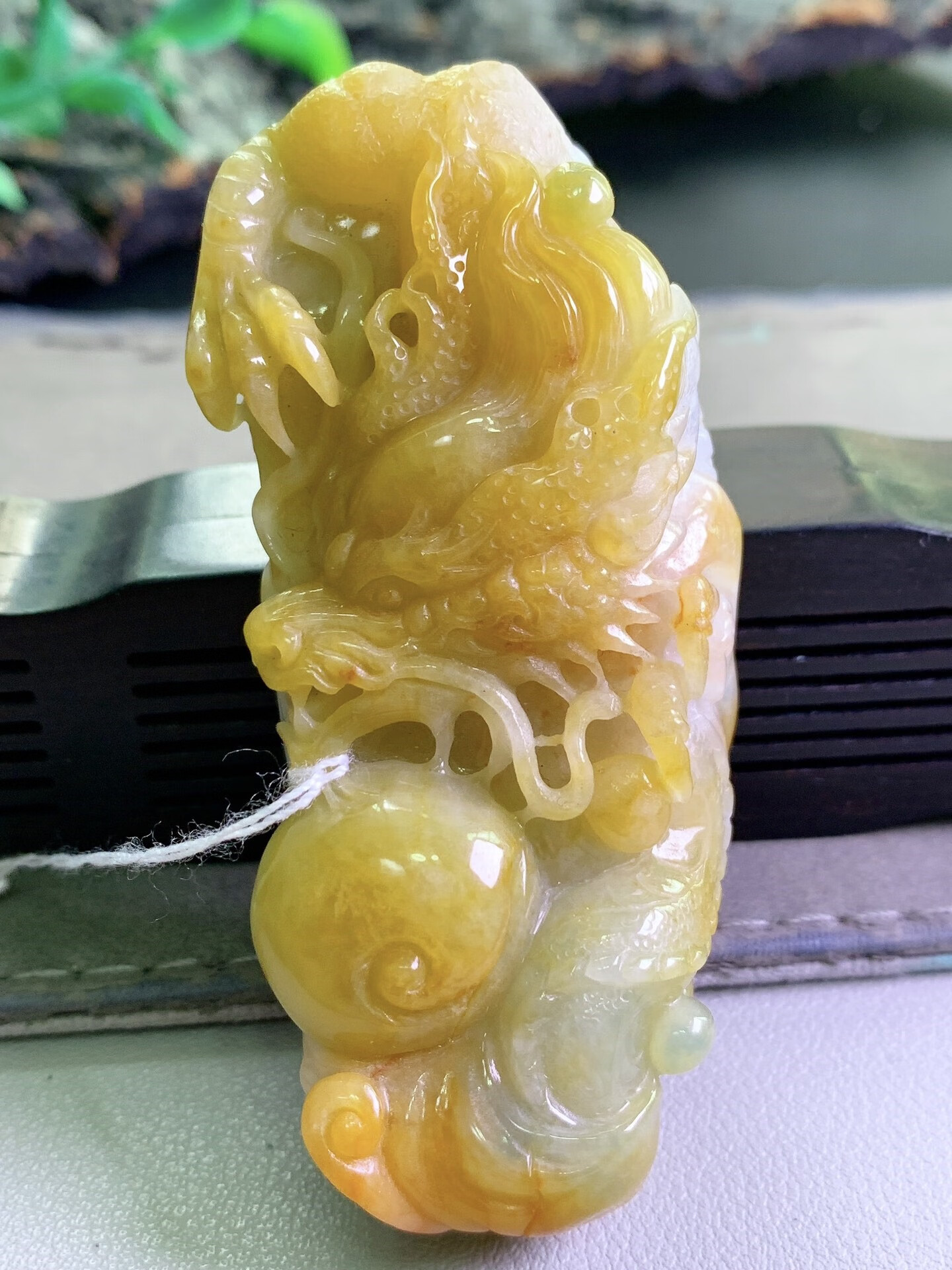 古珍翡翠玉吊坠龙牌 天然玉石a货冰种