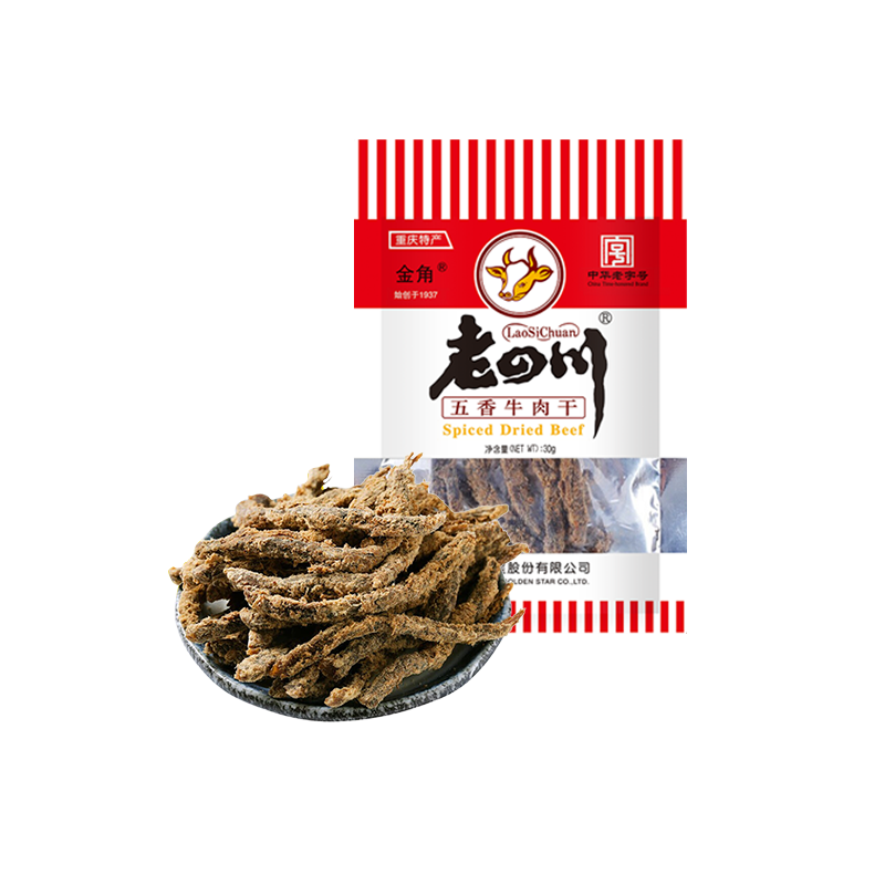 追踪肉干价格走势|金角老四川五香牛肉干30g口感绝佳|查看肉干肉脯价格走势用什么App