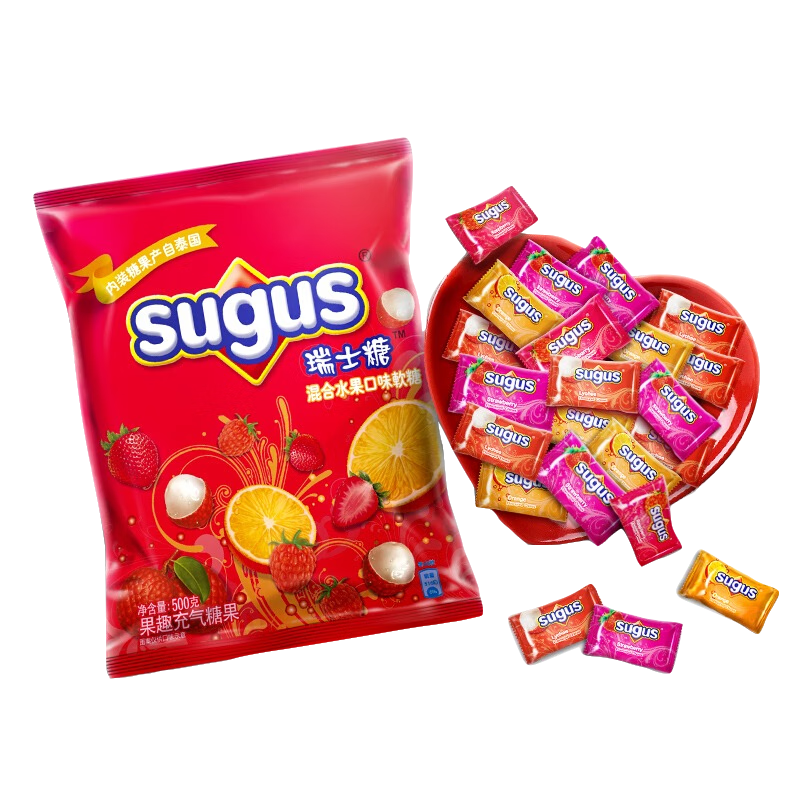 sugus 瑞士糖 水果软糖 混合口味 500g