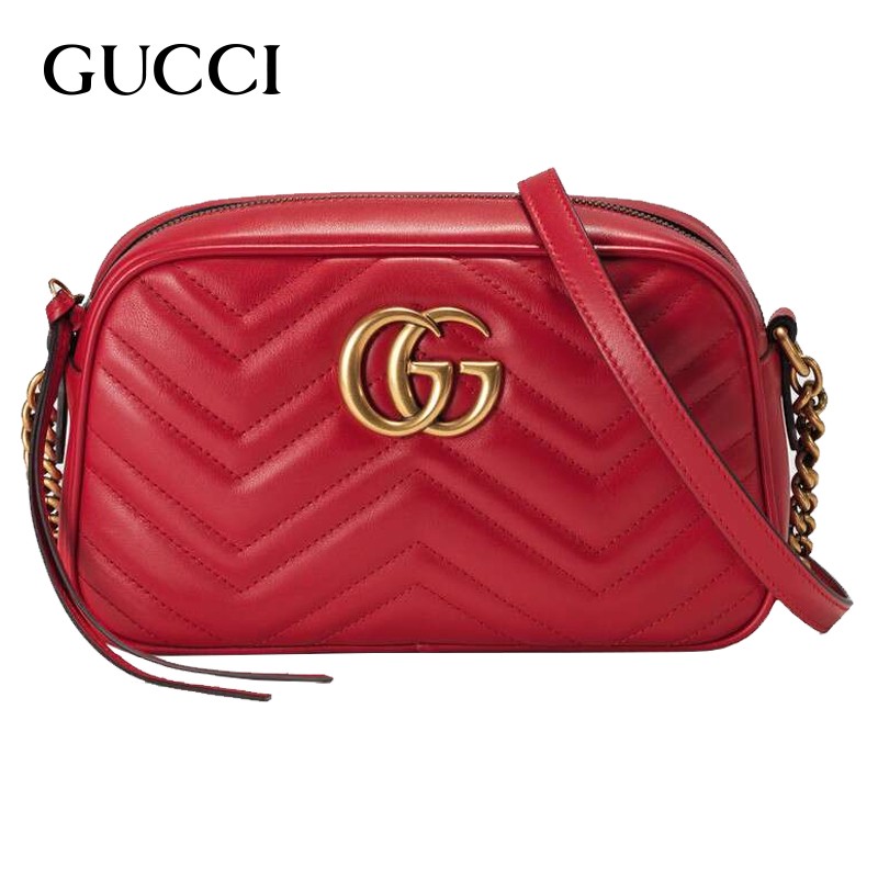 【母亲节礼物】gucci 古驰女包奢侈品女包古琦库奇经典gg小号marmont