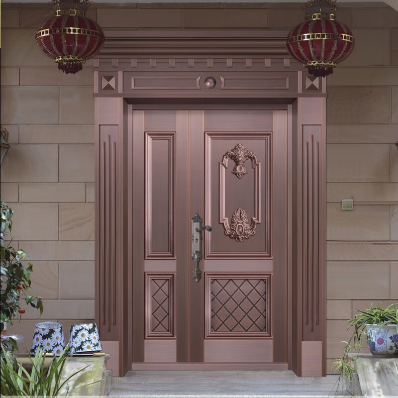 艾辉金属铜门别墅大门双开门农村自建房子母门入户门乡村庭 0.