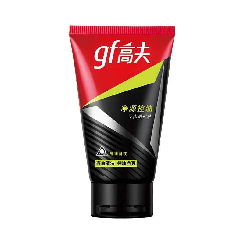 高夫（gf）净源控油火山泥洁面乳3瓶装  男士护肤洗面奶中小样旅行套装 净源控油平衡洁面乳80g