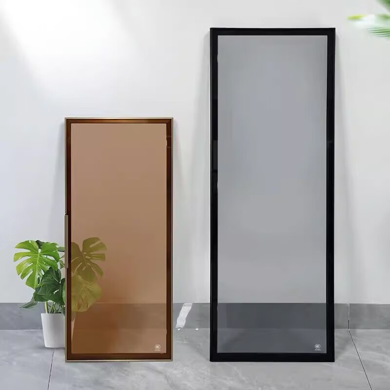 极简玻璃门酒柜门衣柜门橱柜门铝合金柜门定制窄边长虹钢化玻璃 1.