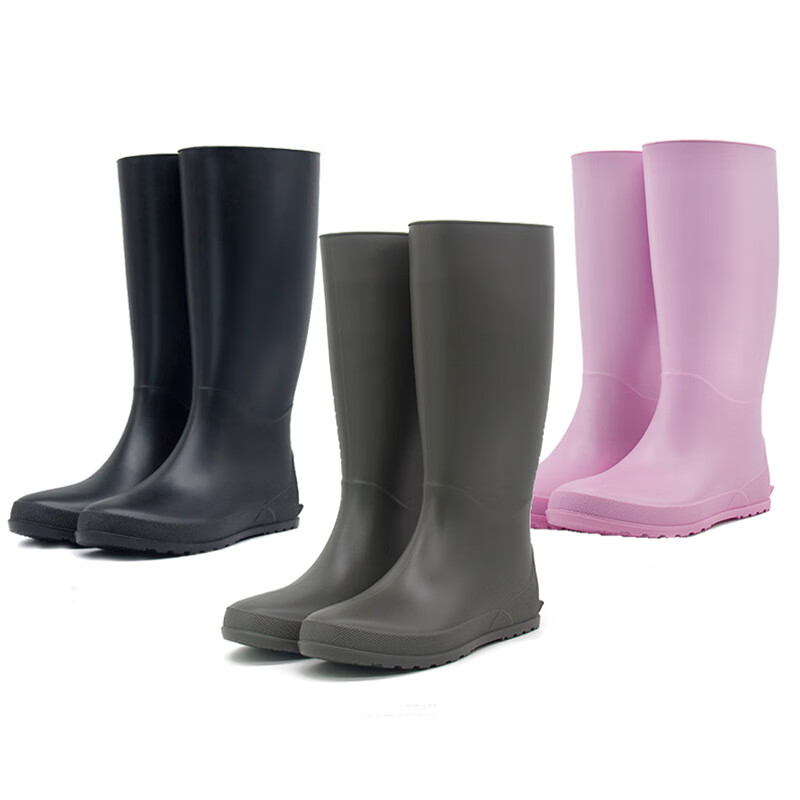 阔昇 雨鞋女成人高分子材质轻便柔软高筒雨靴女式雨鞋防滑耐磨水靴