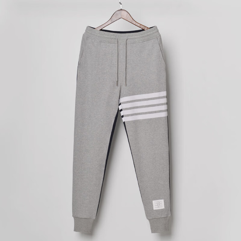 thom binpan四条杠裤子男前后撞色阴阳款束脚裤男春秋新款时尚潮流