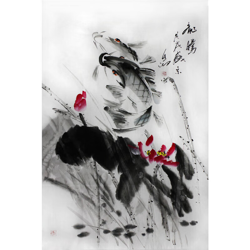 橙央白的龙腾花鸟画家张大千第四代嫡传客厅装饰送礼