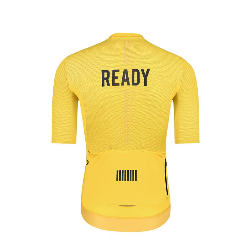 MONTON脉腾红绿黄灯骑行服22新款短袖夏季自行车骑行服公路车短上衣装备 READY（准备）（黄色）短上衣/男士 XL