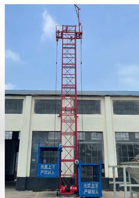sse1t/1t型单柱双笼物料提升平台单笼升降机井架机建筑提升机 sse1t