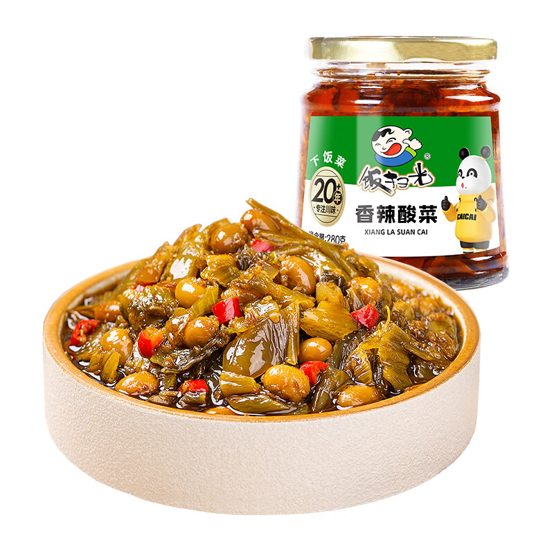 饭扫光榨菜 香辣酸菜280g 下饭菜香辣咸菜泡菜 拌饭拌面调味料