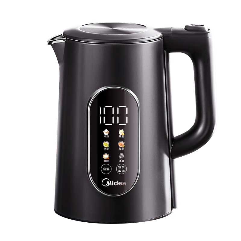 美的（Midea）电热水壶烧水壶316L不锈钢热水壶 1.7升恒温电水壶彩屏触控保温水壶自动断电SHE1750