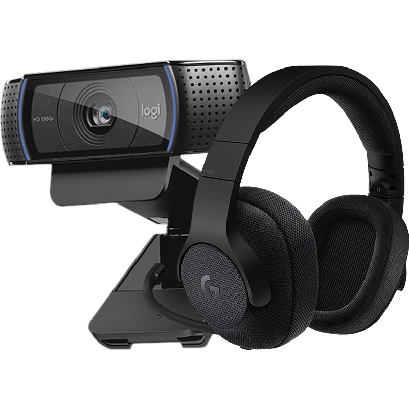 罗技(logitech)c920 pro高清电脑摄像头网红主播直播摄像头 内置