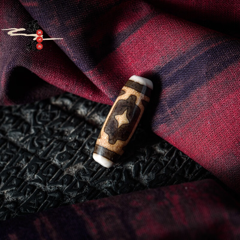 顶妃 文艺大叔至纯老料西藏天珠项链吊坠坛城星辰两眼锁骨链女