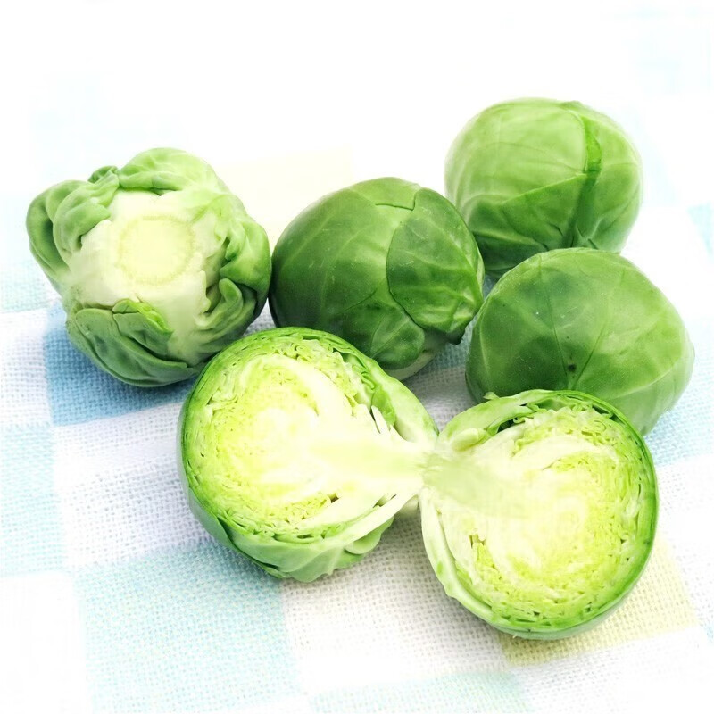 青尊园孢子甘蓝新鲜绿甘蓝蔬菜西餐沙拉食材健康轻食小包菜抱子小
