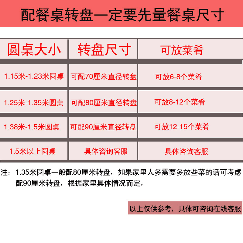 小破球特价实木餐桌转盘家用旋转圆盘简约饭桌转台大圆桌面酒店圆桌