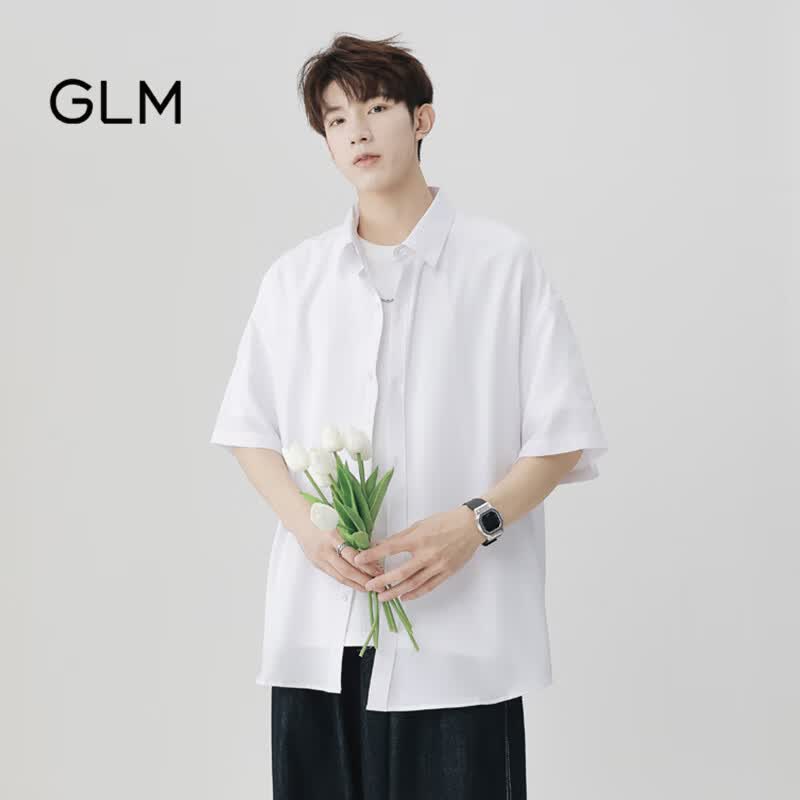 GLM森马集团品牌衬衫男夏季韩版宽松潮流百搭休闲半袖港风 白色 XL 使用感如何?