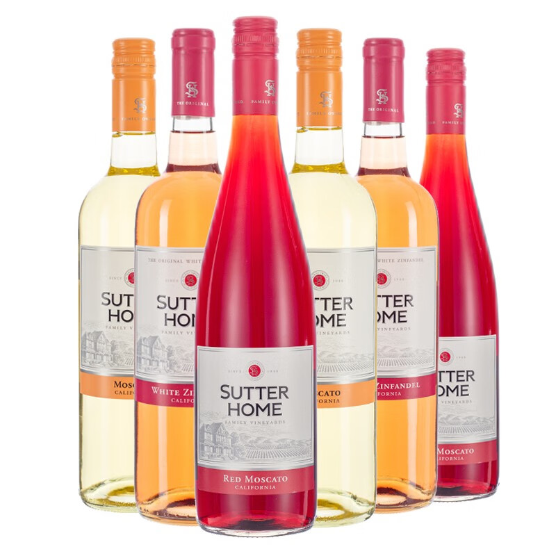美国进口葡萄酒 舒特家族（SUTTER HOME）系列红酒 舒特六支装组合