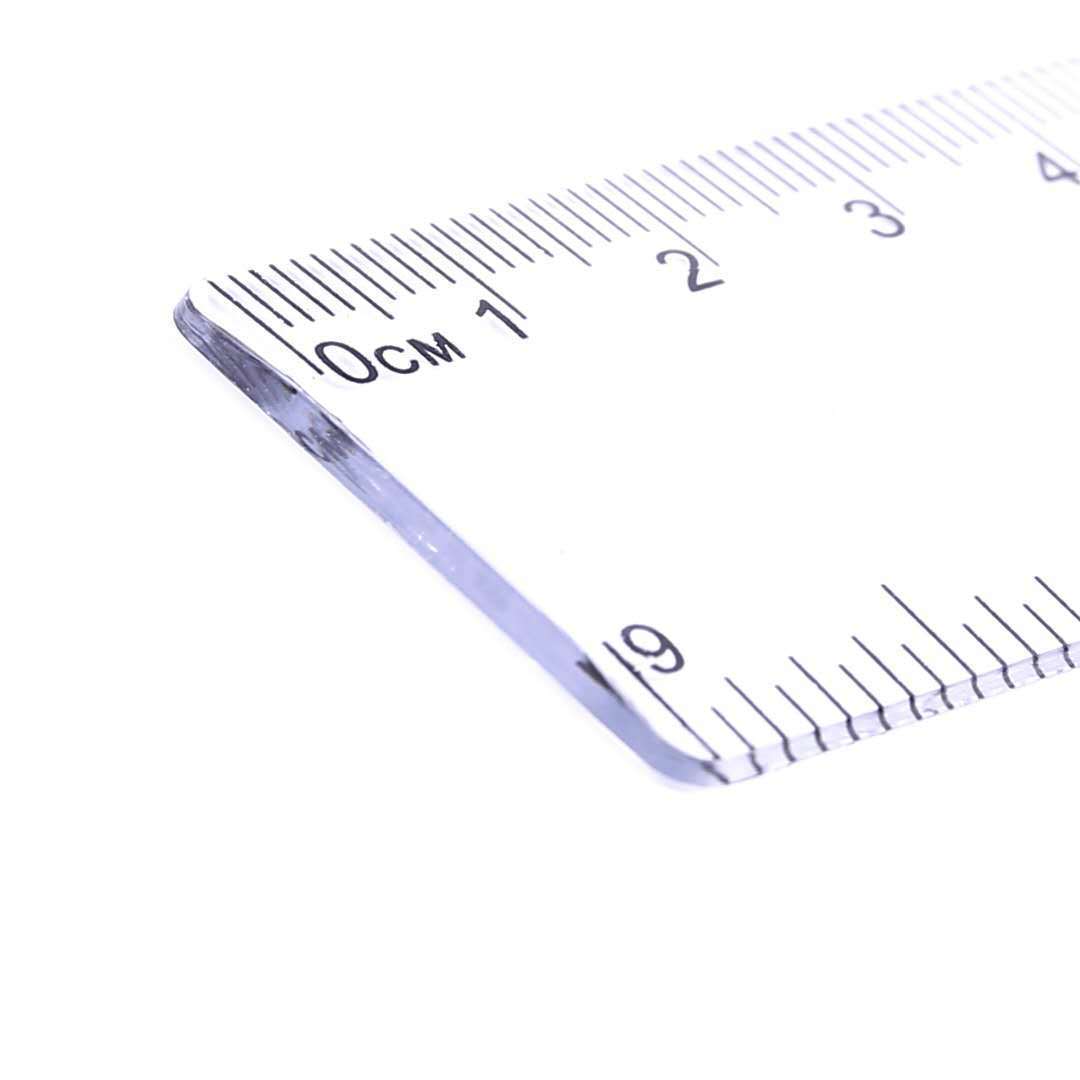 坤洛小学生透明直尺15cm20cm30cm带波浪直尺尺子学生文具加厚硬尺子w