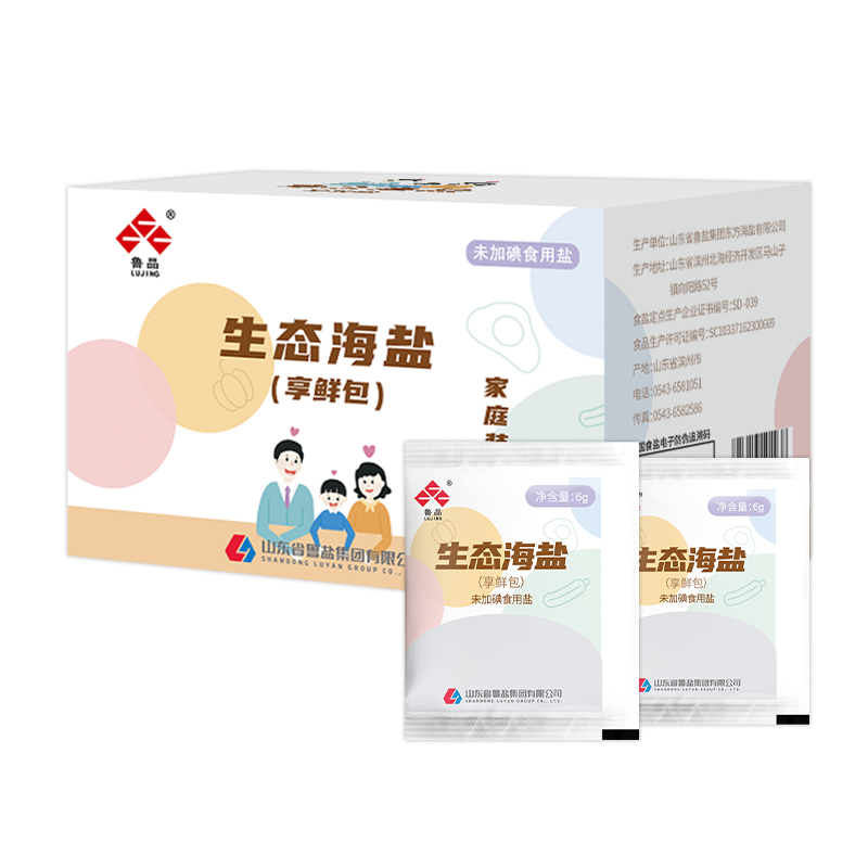 鲁晶(lujing) 鲁晶 生态海盐享鲜包6g*60袋外卖调味盐未加碘海盐面汤