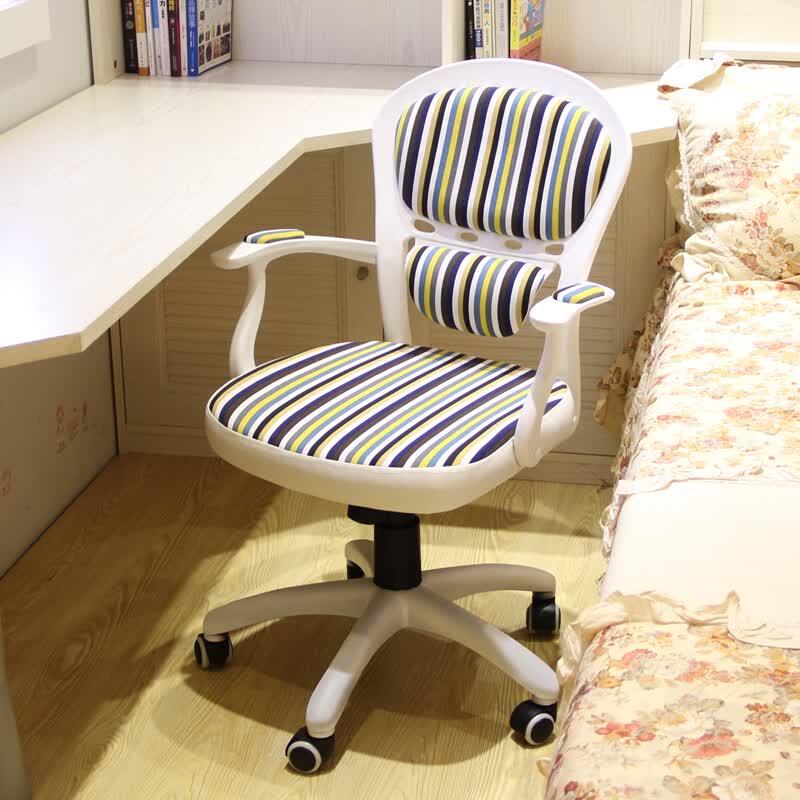 沐宣棠 电脑椅家用欧式学生学习写字椅子书房凳子办公职员旋转椅 卡通