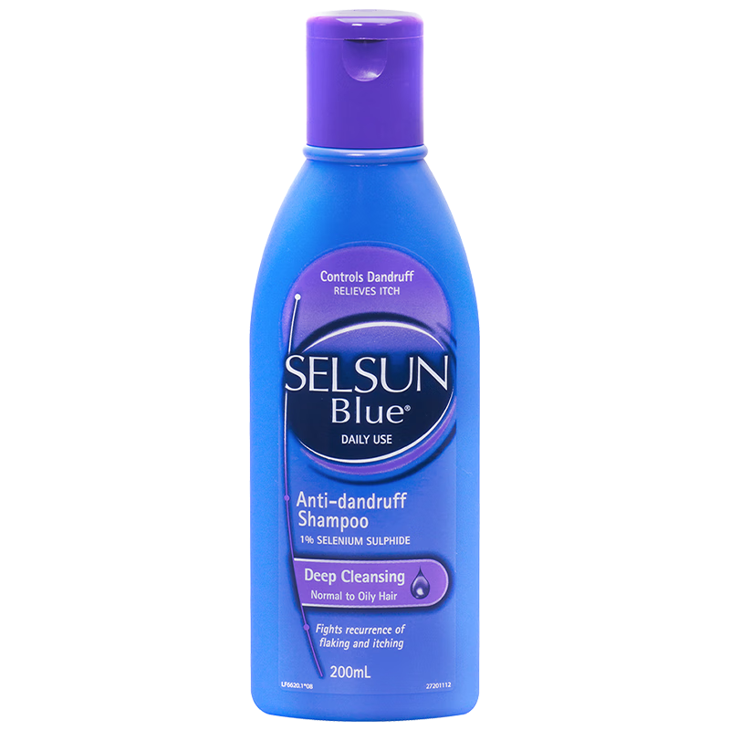 SELSUNPurple1%硫化硒无硅油去屑止痒洗发水深层清洁洗头200ml*3瓶