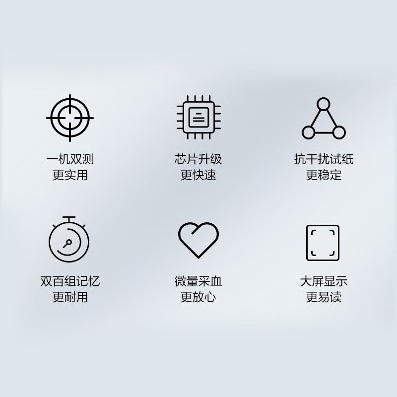 三诺EA-11血糖尿酸检测仪家用尿酸试纸条痛风测量仪测尿酸的仪器 【无仪器】50尿酸50血糖试纸+100针/棉