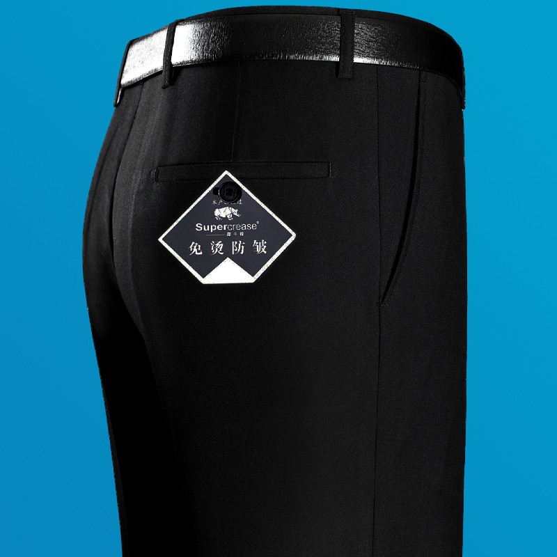 AEMAPE/苹果男裤西裤男裤子新款青中年正装商务休闲男士西装裤品质品牌长裤 黑色 36码/2尺9