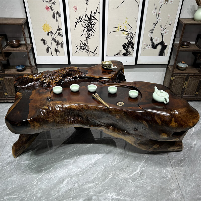 莎庭(sartill)根雕茶桌 根雕茶台树桩整体树根茶台香樟木茶桌实木茶几