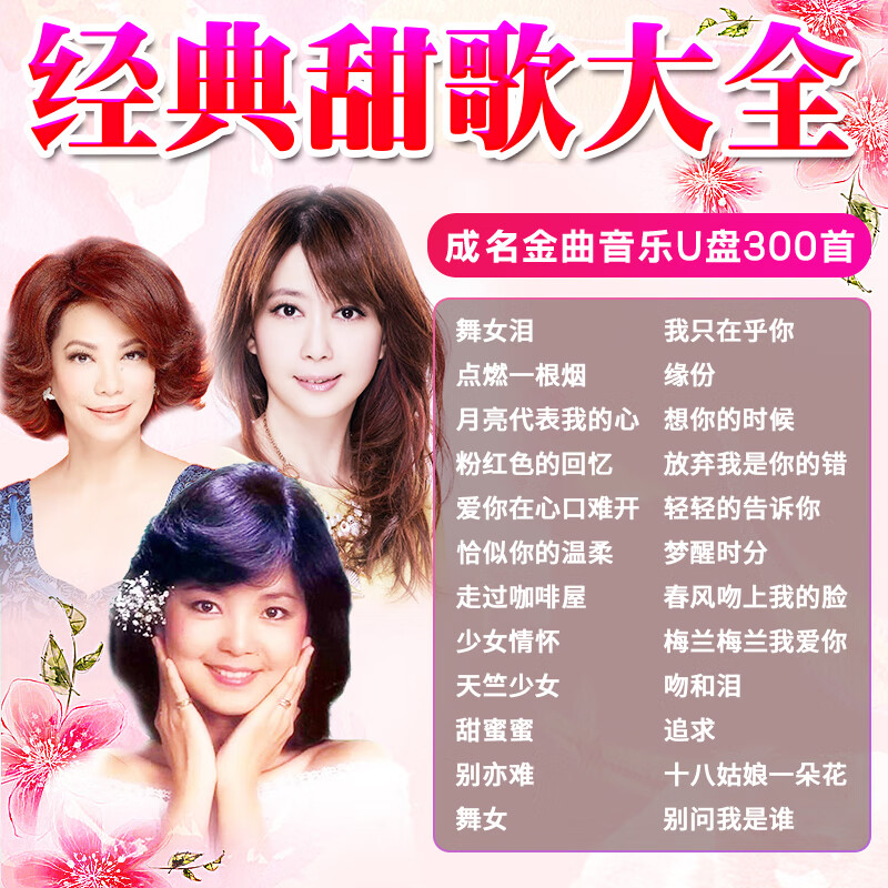 甜歌音乐车载u盘歌曲邓丽君蔡琴孟庭苇汽车用无损高音质优盘mp3