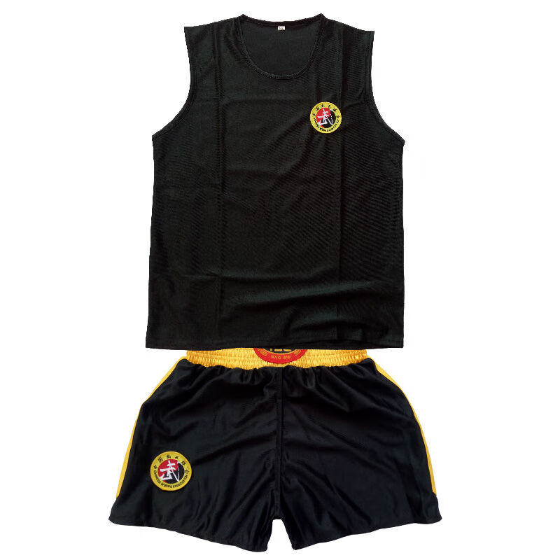 散打服装拳击搏击散打短裤散打衣服泰拳短裤男女武术训练服装 红色