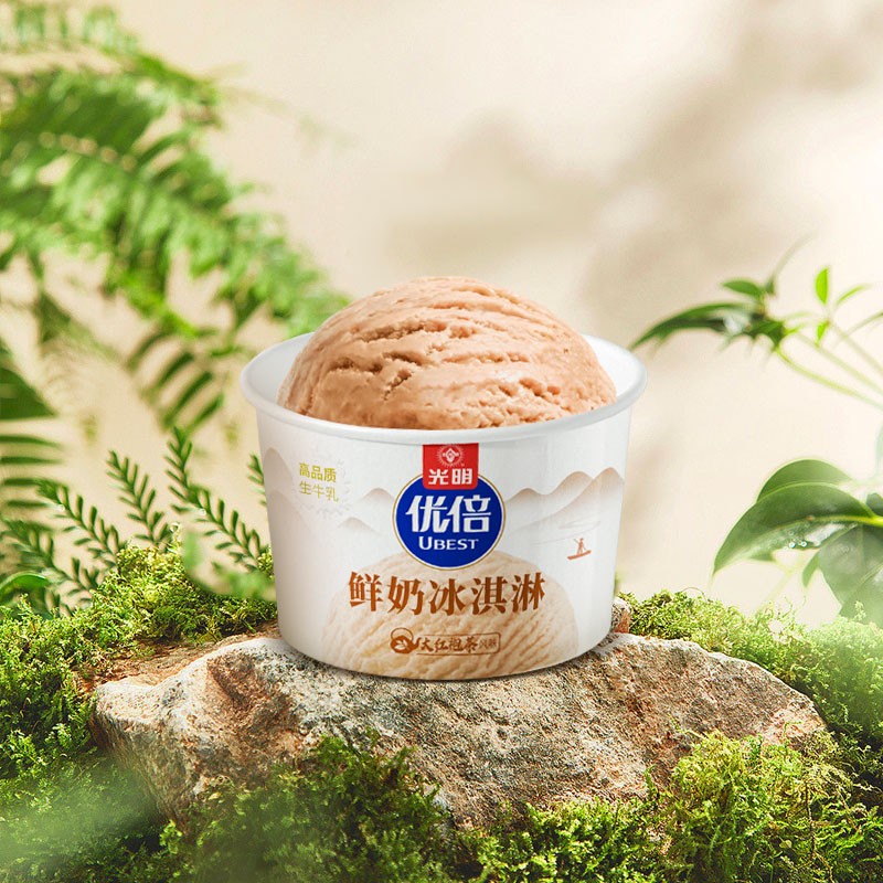 光明 优倍鲜奶冰淇淋大红袍味 添加高品质鲜牛乳冷饮雪糕冰淇淋