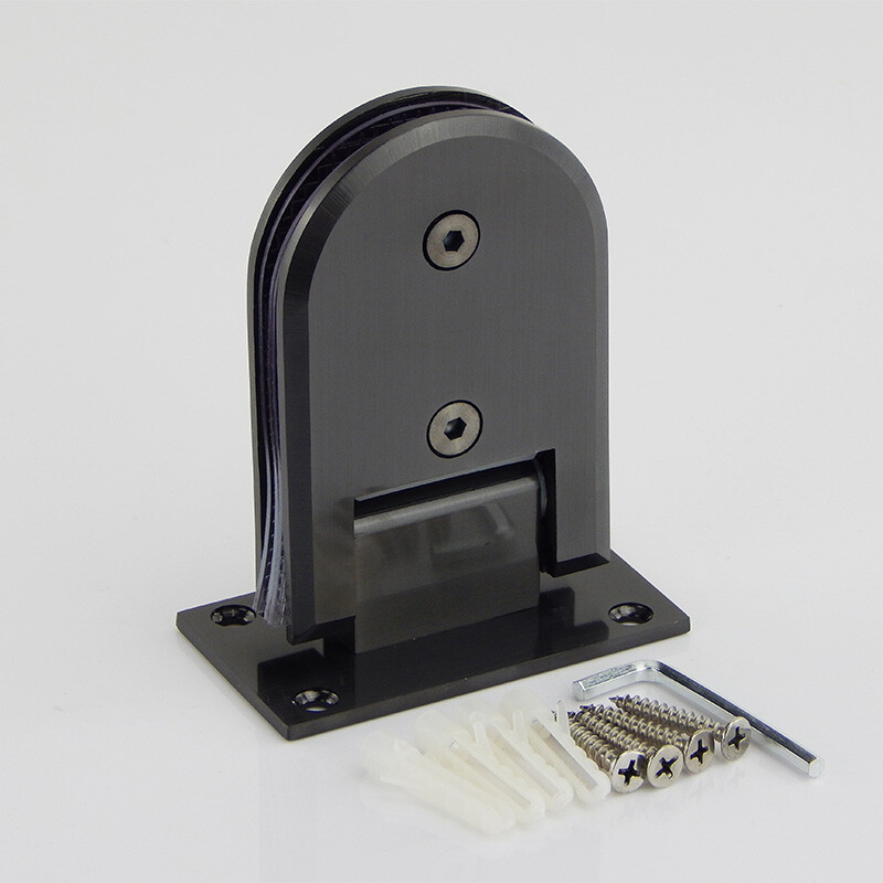 西普顿黑钛90度玻璃浴室夹玻璃门夹不锈钢淋浴房合页加长款加重型浴室