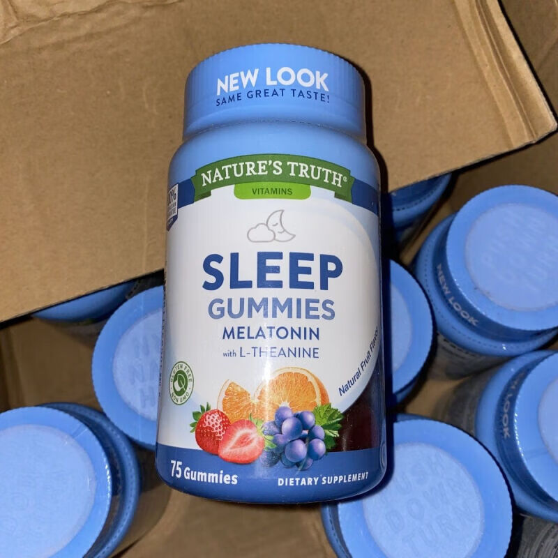 褪黑素sleepwell睡眠软糖水果味呵护睡眠75粒新包装