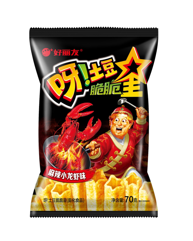 五折呀土豆70g*5袋薯条袋膨化麻辣小龙虾休闲零食脆脆星 蜂蜜黄油味