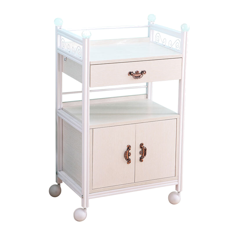 美容车多功能欧式美容院专用车置物架移动工具车 028白色 50x35x83cm  官方标配