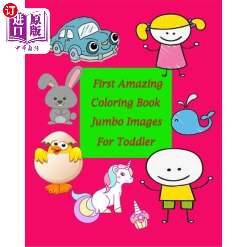 海外直订first amazing coloring book jumbo images