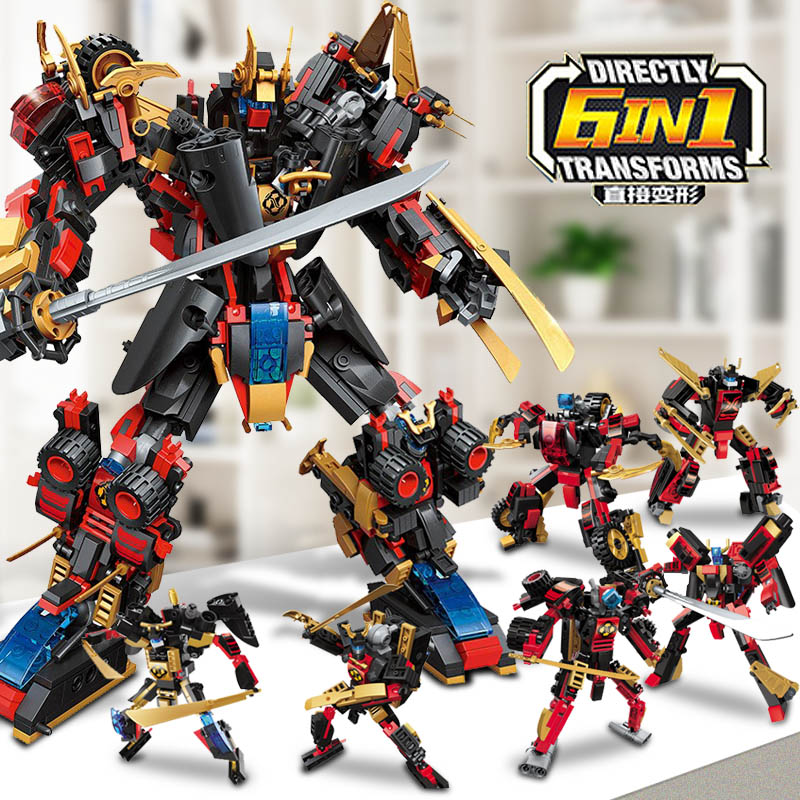 童乐高机器人金刚可合体机甲直接变形战神积木拼装玩具 星陨武神