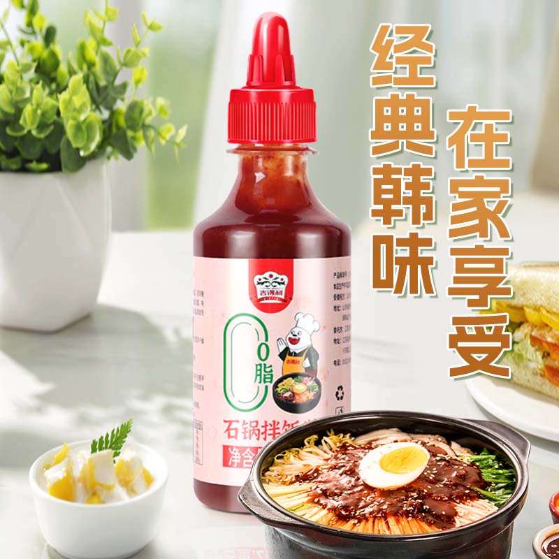吉得利 拌饭酱 0脂石锅拌饭酱 韩式料理 拌饭炒年糕调味酱 270g
