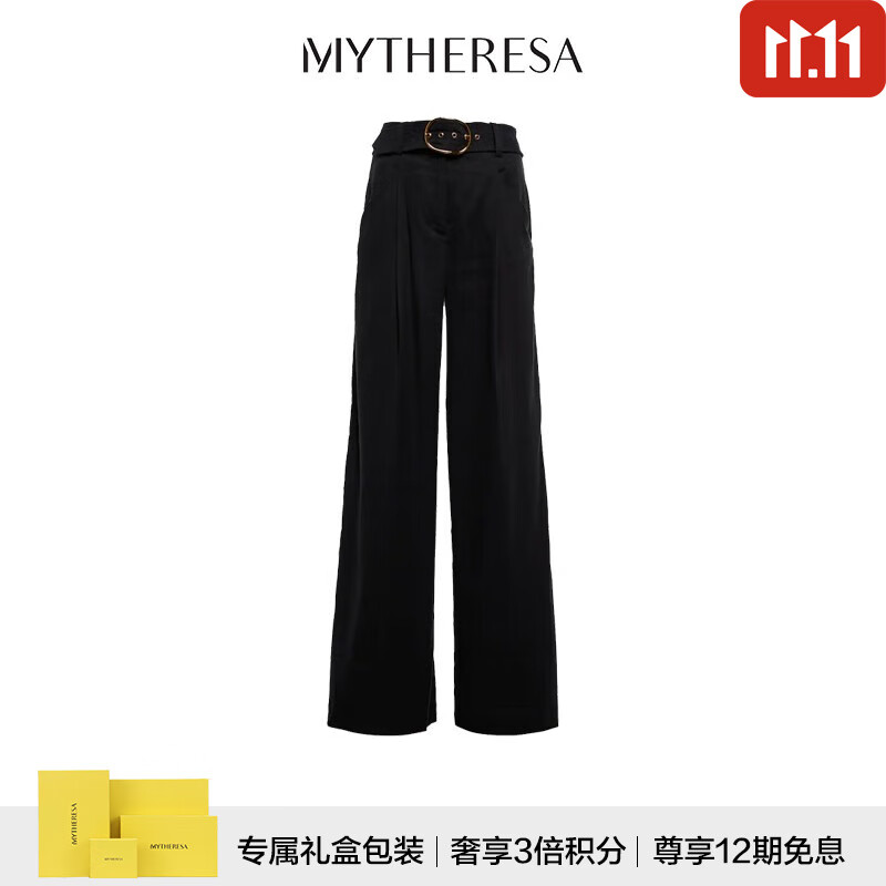 veronica beard rimini束带裤装 p00786017 黑色 cn 175/96