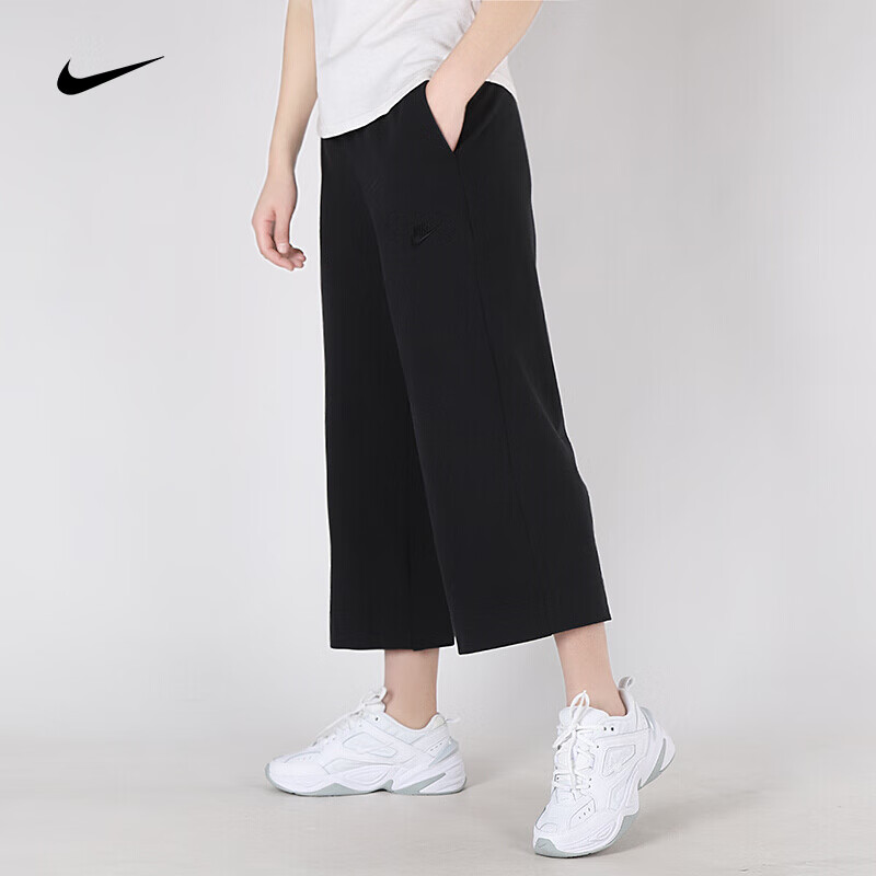 耐克（NIKE）女裤2024春季新款运动裤休闲时尚潮流宽松舒适透气七分裤阔腿裤 CJ3749-010 XL