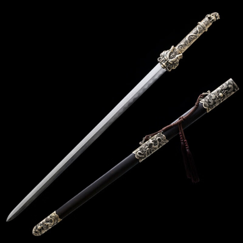 指尖跳龙神宝剑龙泉市刀剑锰钢八面汉剑长款防身兵器刀剑未开刃 乳