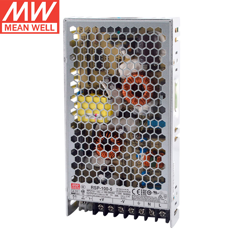 明纬(meanwell)rsp-100-24开关电源 单组输出带pfc功能电源供应器