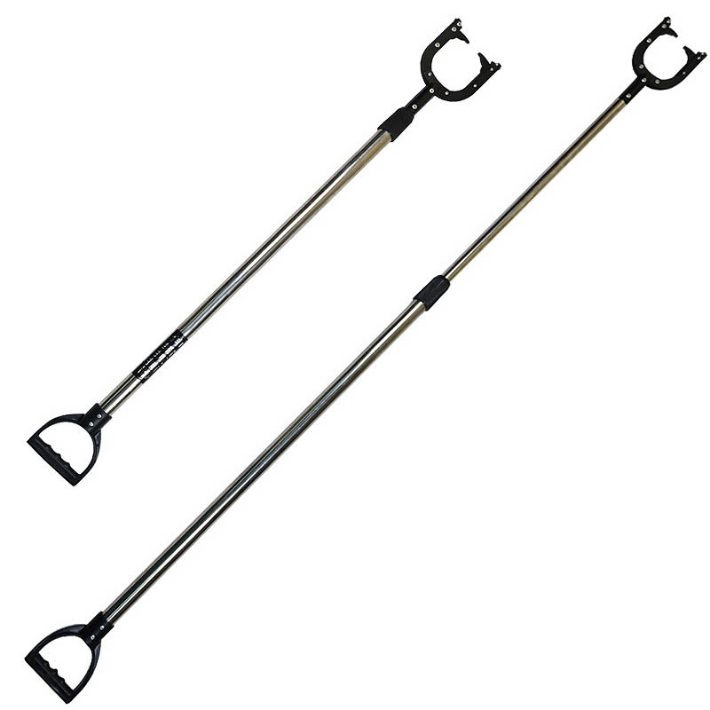 不锈钢抓捕器校园商场防暴用品装备防卫钢叉防暴器材 【伸缩脚叉】