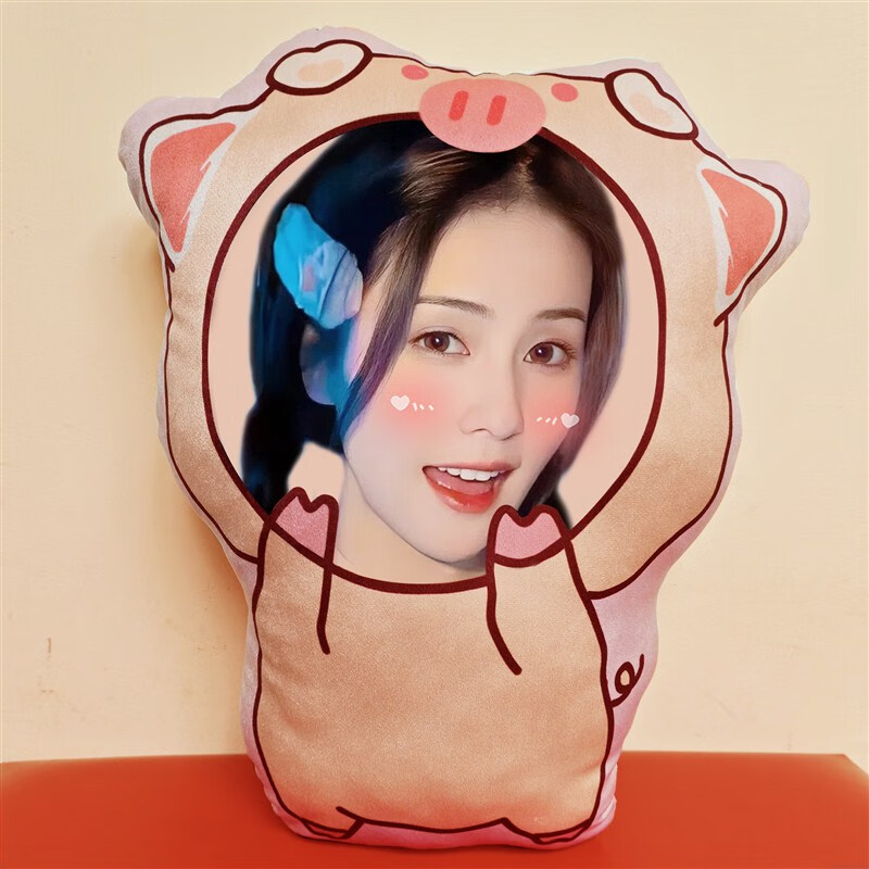 美女抱枕diy人形抱枕来图定制白鹿照片卡通玩偶男朋友头像毛绒公 款式