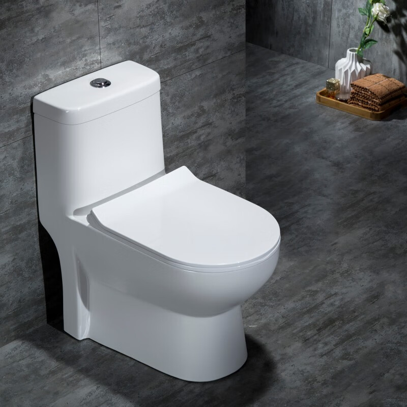 恒洁通直冲式大口径马桶家用坐厕冲落式坐便器防臭防堵直排式节水座