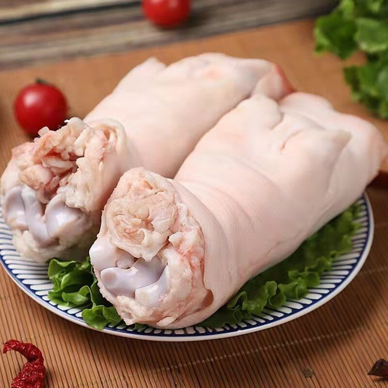 拍2件 鲜太公新鲜农家散养土猪七寸带筋猪蹄子 猪蹄 3个 90.8元(合45.